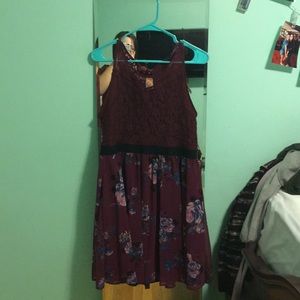 Plum colored casual dress